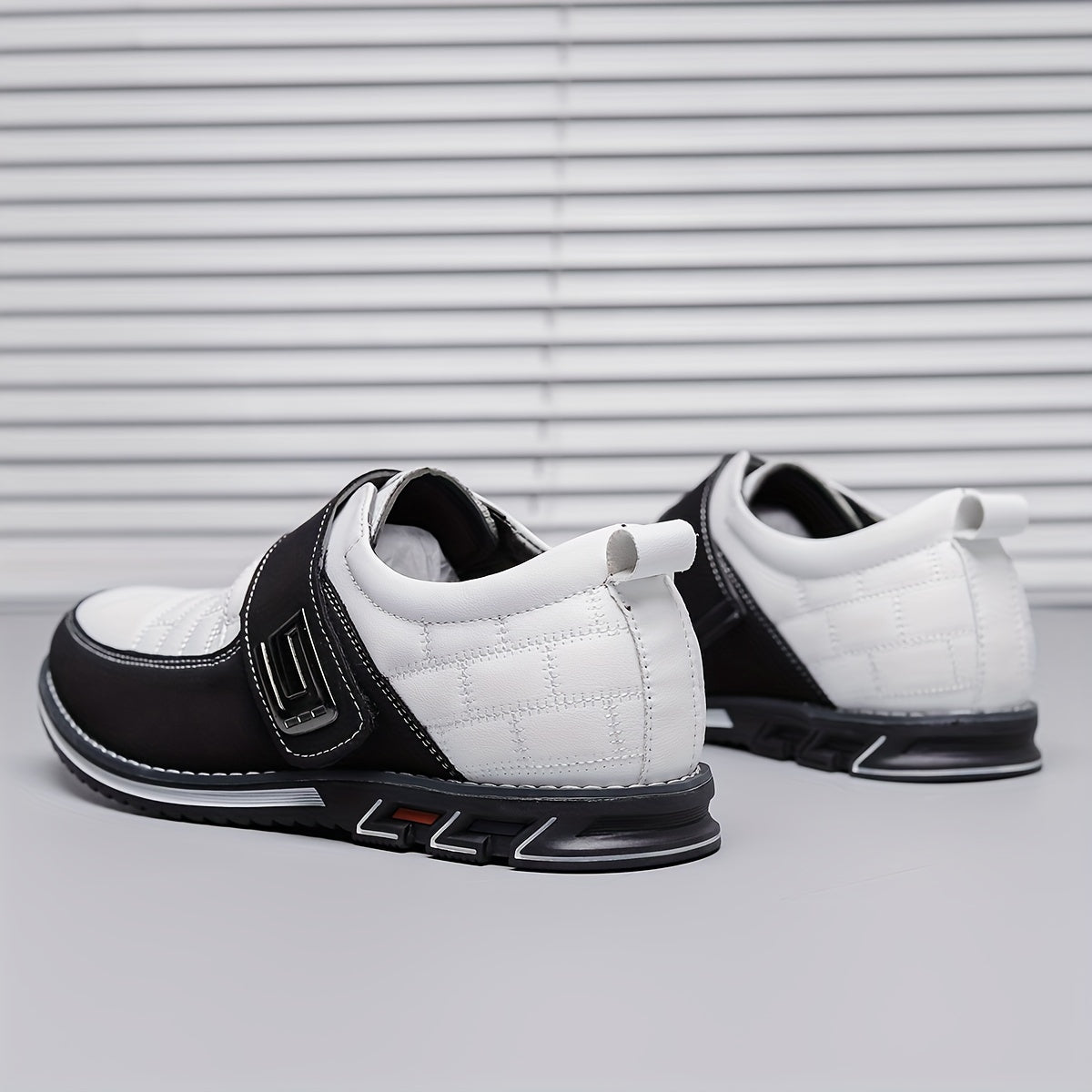 Men's PU Leather Hook And Loop Slip On Shoes Spring Summer