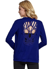 Skull Cardigan Goth Long Sleeve Spring Fall Women's Clothing
