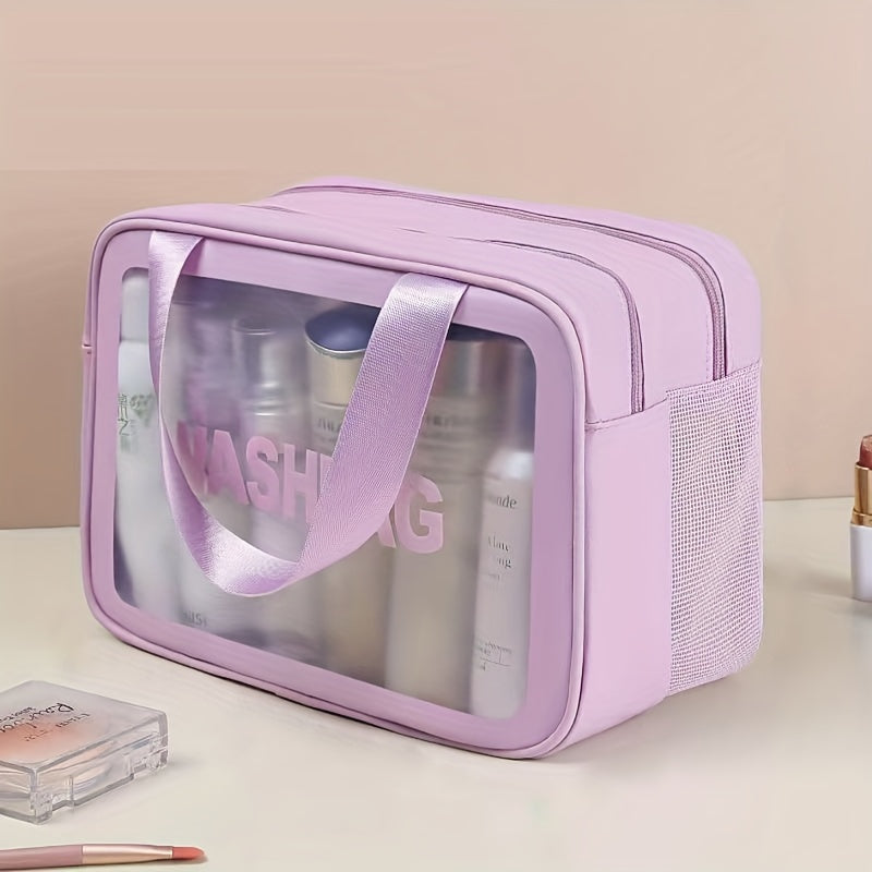 Purple Toiletry Bag Travel Bag With Handle Dry Wet Separation Makeup Cosmetic