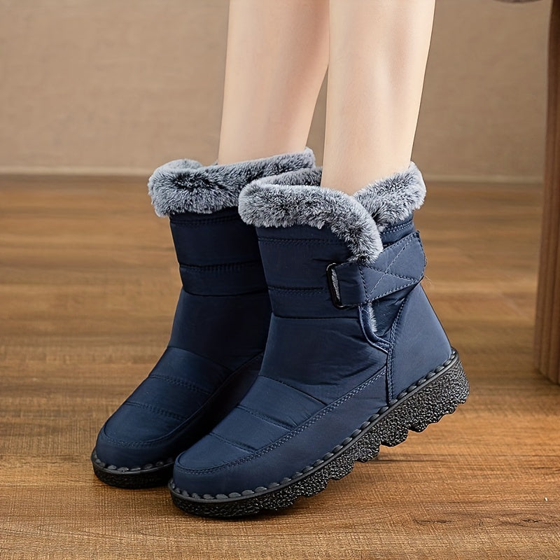 Women's Winter Snow Boots Waterproof Ankle Warm Slip on Outdoor Boots