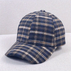 Plaid Baseball Cap Vintage Casual Sunshade Dad Hat Unisex Sun Hats For Men
