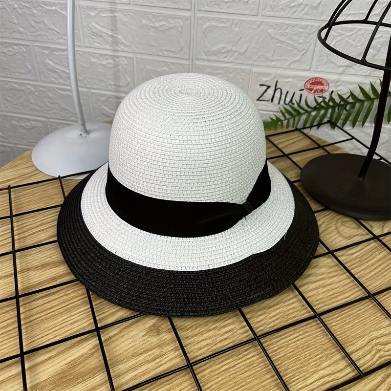 Straw Fisherman Hat Outdoor Sun Protection Beach Vacation Hat