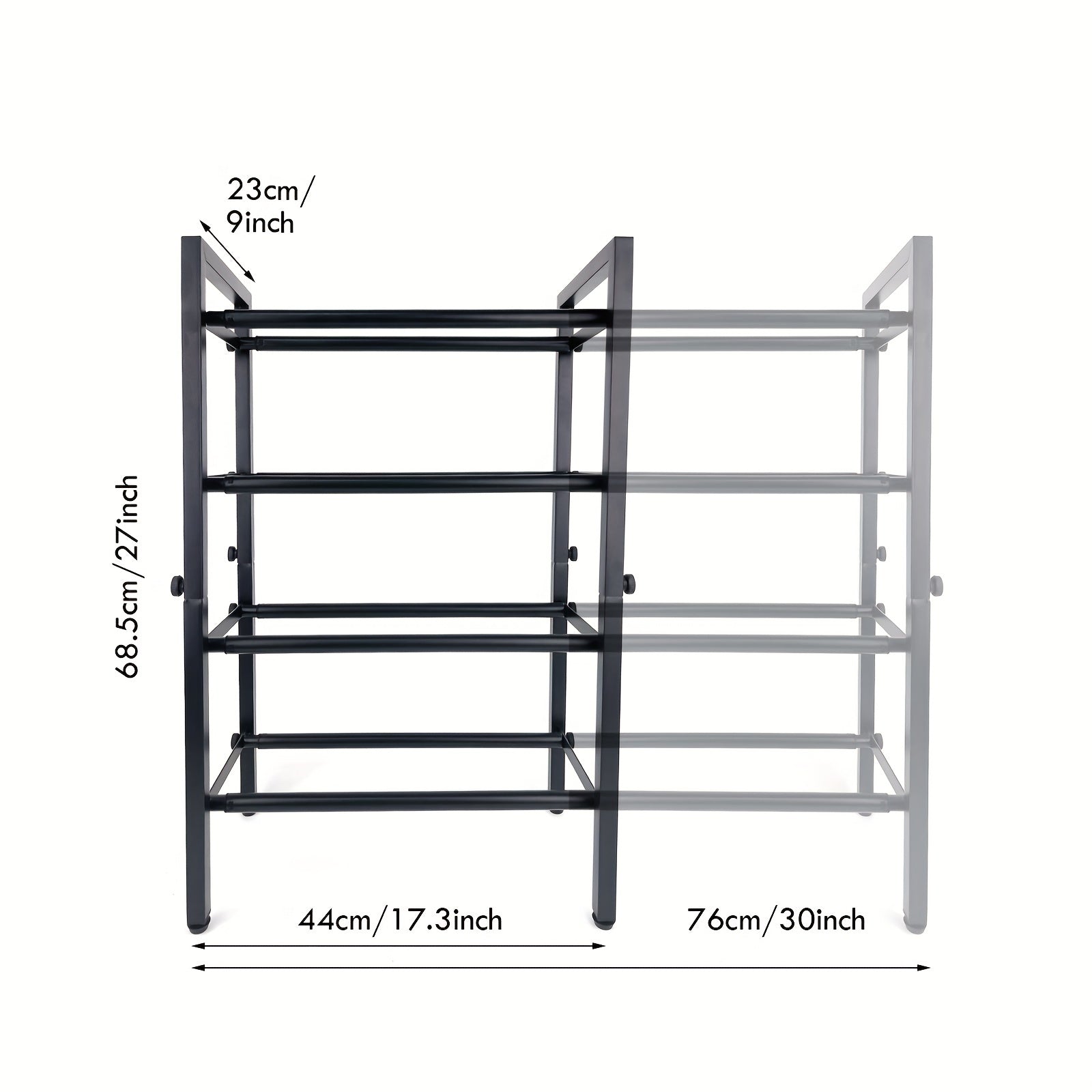 Adjustable Living Room Shoe Rack Retractable Door Storage
