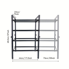 Adjustable Living Room Shoe Rack Retractable Door Storage
