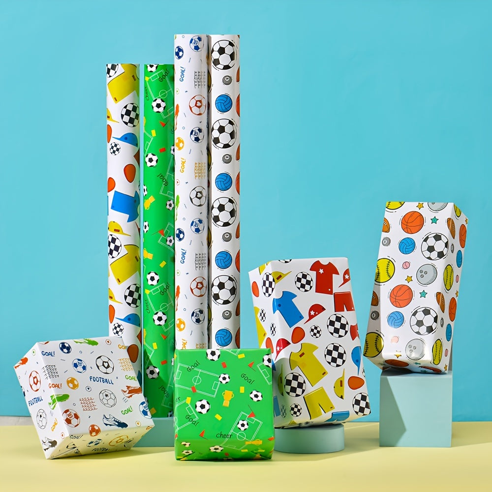 Colorful Cartoon Birthday Gift Wrapping Paper Roll