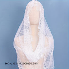 Bohemian Tulle & Lace Headscarf for Weddings & Costumes