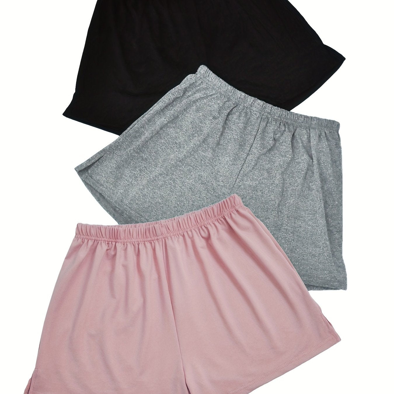 3 Pack Plus Size Pajama Bottoms Set Women's Plus Elastic Waist S