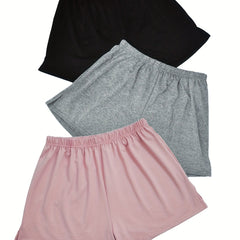 3 Pack Plus Size Pajama Bottoms Set Women's Plus Elastic Waist S