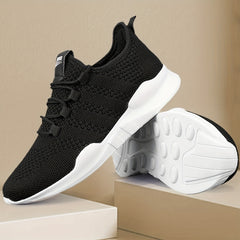 Unisex Woven Running Shoes Lace Up Athletic Shoes