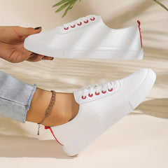 Minimalist Lace Up Solid Sneakers Lightweight Non slip Shoes