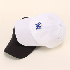 Letter Patch Baseball Cap Unisex Solid Adjustable Casual Dad Hats