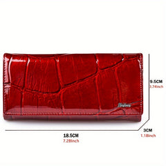 Top Grain Leather Women'S Bi fold Wallet with Magnetic Closure