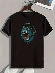 Chimpanzee Print Men's Graphic T shirt Casual Comfy Tees For Summer