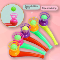 5pcs Magic Suspension Blowing Balls Toys Vibrant Colors with Nostalgic Pipes