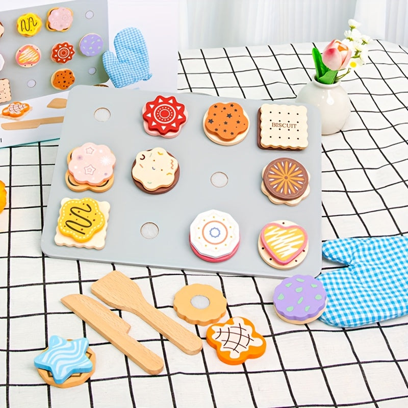 Baking Cookie Playset for Pretend Play Wooden Toy Set