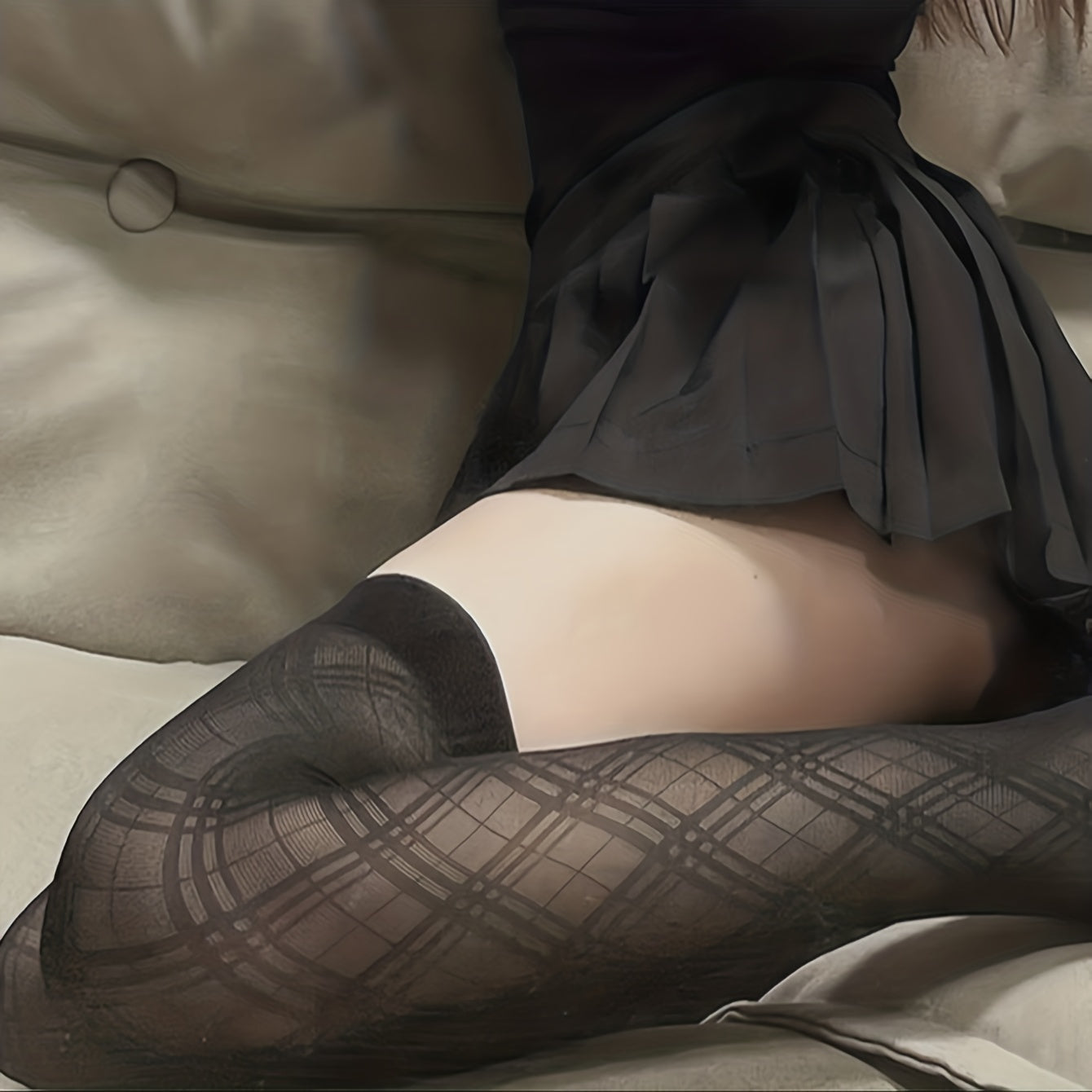 Argyle Thigh High Socks Women's Over The Knee Stockings