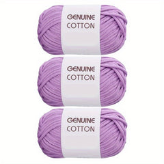 3 Skeins Cotton Nylon Blended Yarn for Knitting Weaving Crocheting
