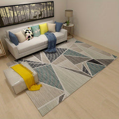 Modern Geometric 6'X8 5' Area Rug Minimalist Distressed Rug