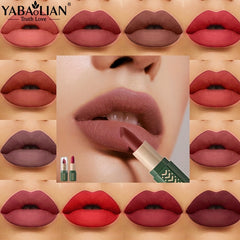 12 Vibrant Velvet Matte Lipsticks - Long Lasting & Waterproof