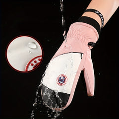 Unisex Ski Gloves Waterproof Windproof Coldproof Thickened Sports Gloves