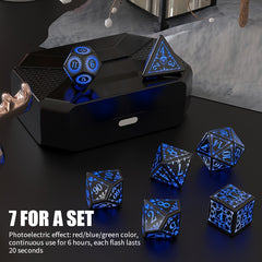 7pcs LED Dice Set USB Rechargeable Breathing Lights