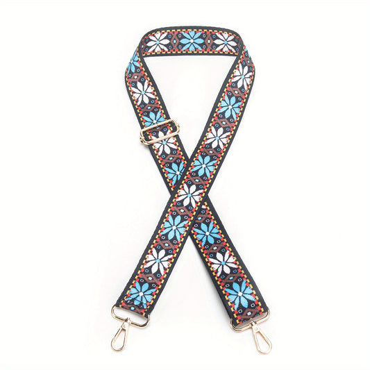 Boho Style Adjustable Bag Strap Print Replacement Belt Purse Shoulder Strap