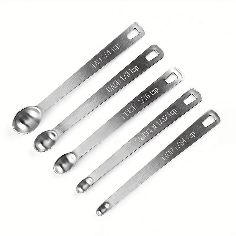 5pcs Stainless Steel Mini Measuring Spoons Seasoning Set