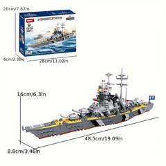 Building Blocks Aircraft Carrier Bismarck Warship Assembly Boys Toys