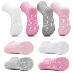 8pk Thermal Crew Socks for Girls/Toddlers - Cozy & Warm for Cold Weather