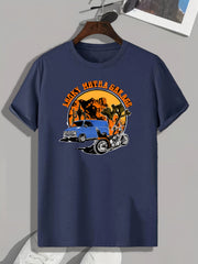 Car And Motorcycle Print Men's Graphic T shirt Casual Comfy Tees For Summer