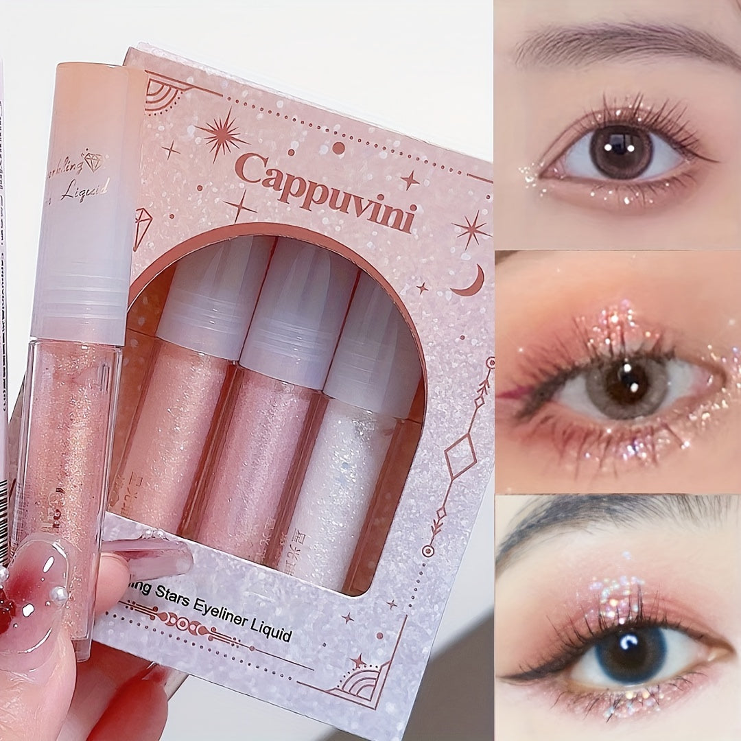 Liquid Eyeshadow Stick Glitter Pearly Finish Highlighter Golden Yellow