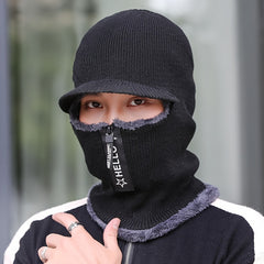 Winter Warm Knitted Ear Protection Hat and Scarf Set