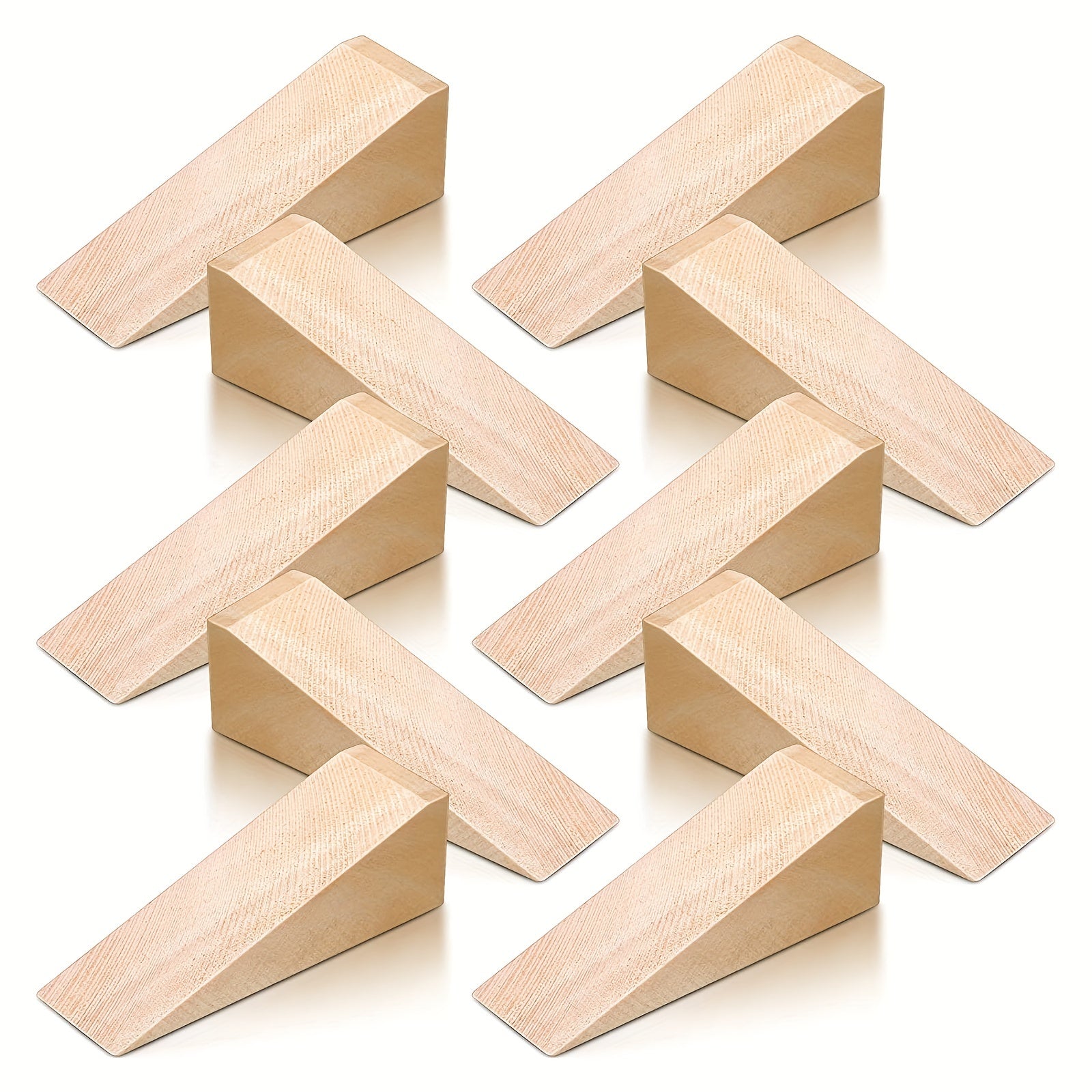 10pcs Wooden Wedges for Chair Caning Wood Wedge Non Slip Door Tool