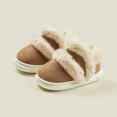 Girl's Cozy Snow Boots Warm Fleece Non-slip Ankle Plush Outdoor Hiking Shoes