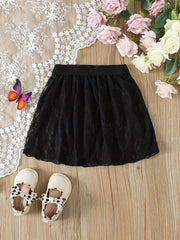 Girls Solid Lace Ballet Skirt for Dance Practice Performance Sports