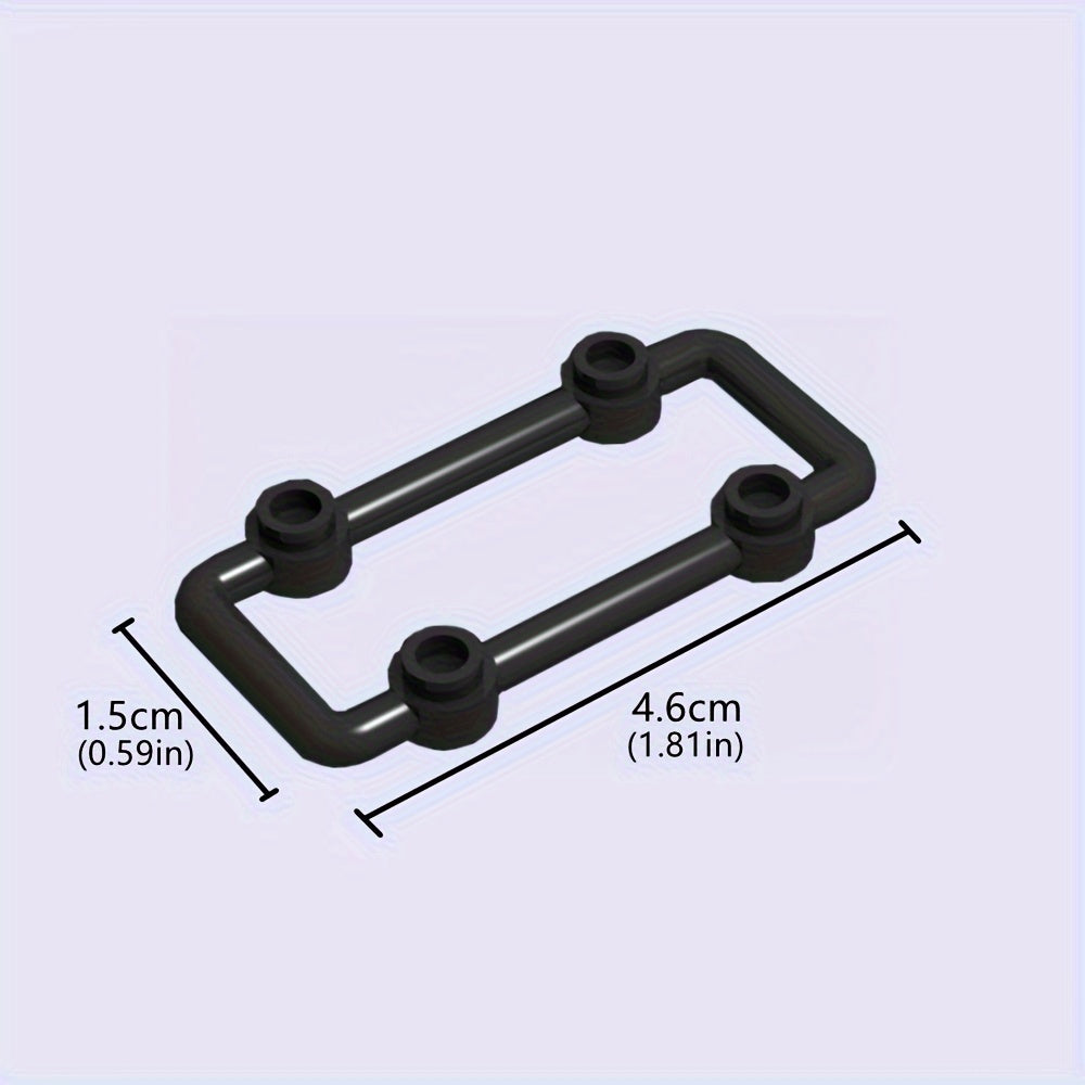 12pcs Building Blocks Set 4 Stud Fence Railings 1x6x3 ABS Plastic Mixed Colors
