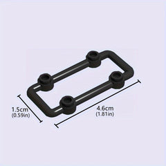 12pcs Building Blocks Set 4 Stud Fence Railings 1x6x3 ABS Plastic Mixed Colors