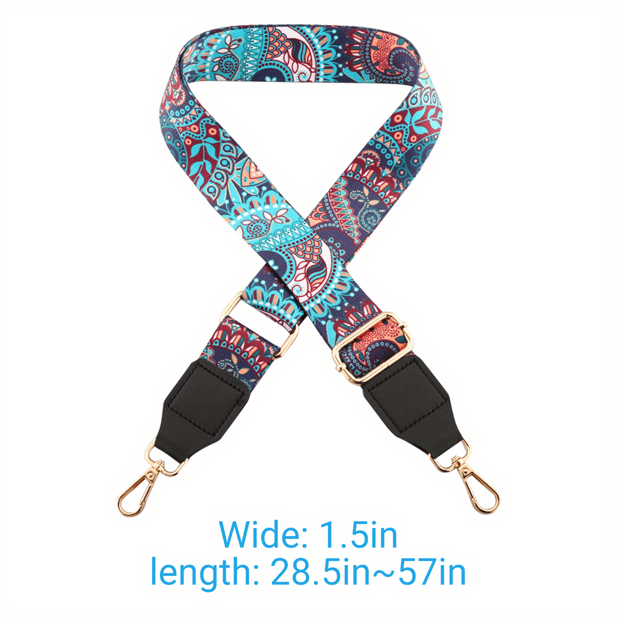 Vintage Pattern Wide Bag Strap Adjustable Strap For Shoulder Bag