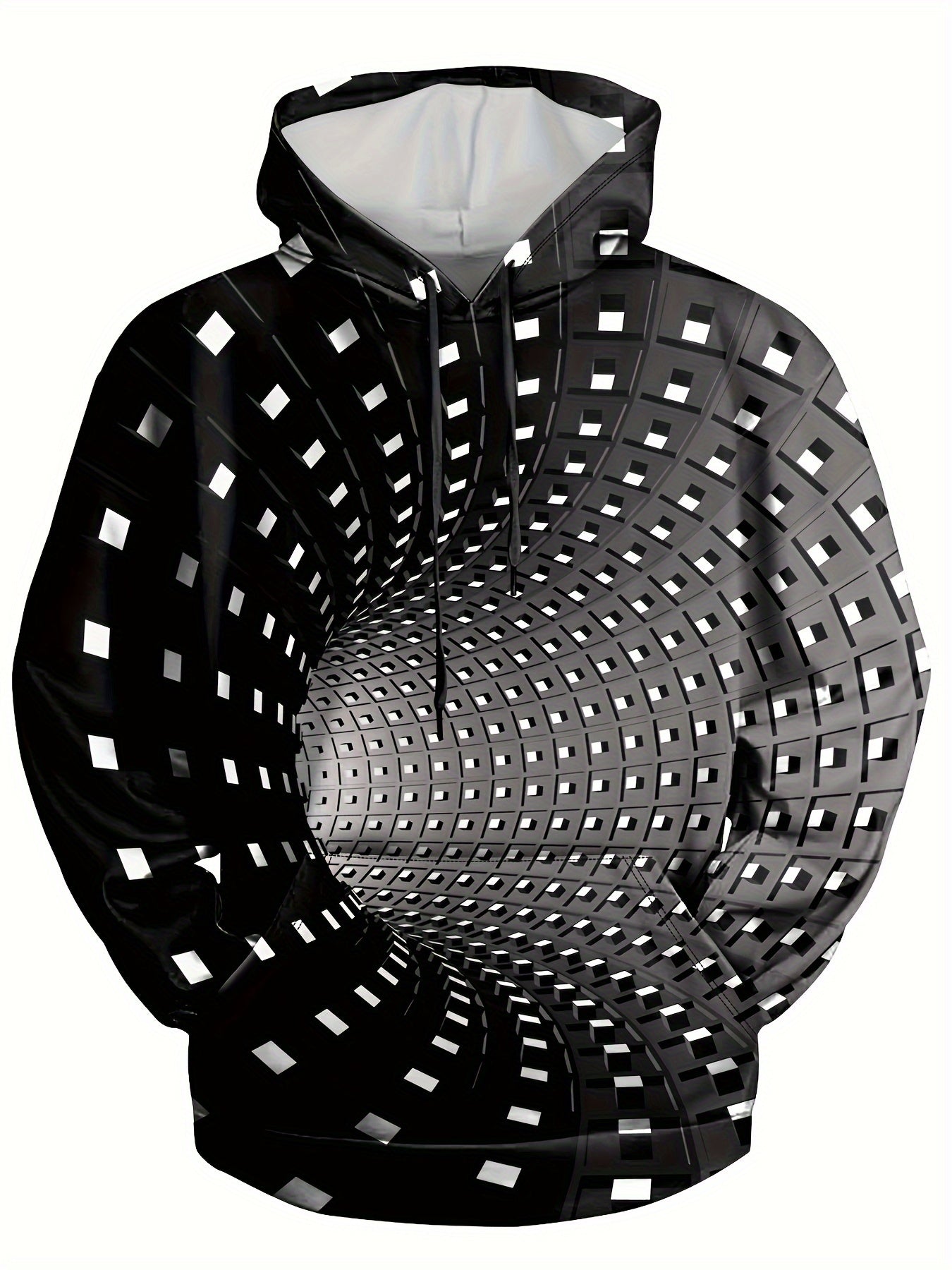Optical Vision Swirl 3d Print Hoodies For Men Graphic Hoodie