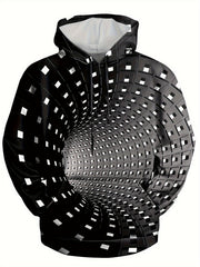 Optical Vision Swirl 3d Print Hoodies For Men Graphic Hoodie