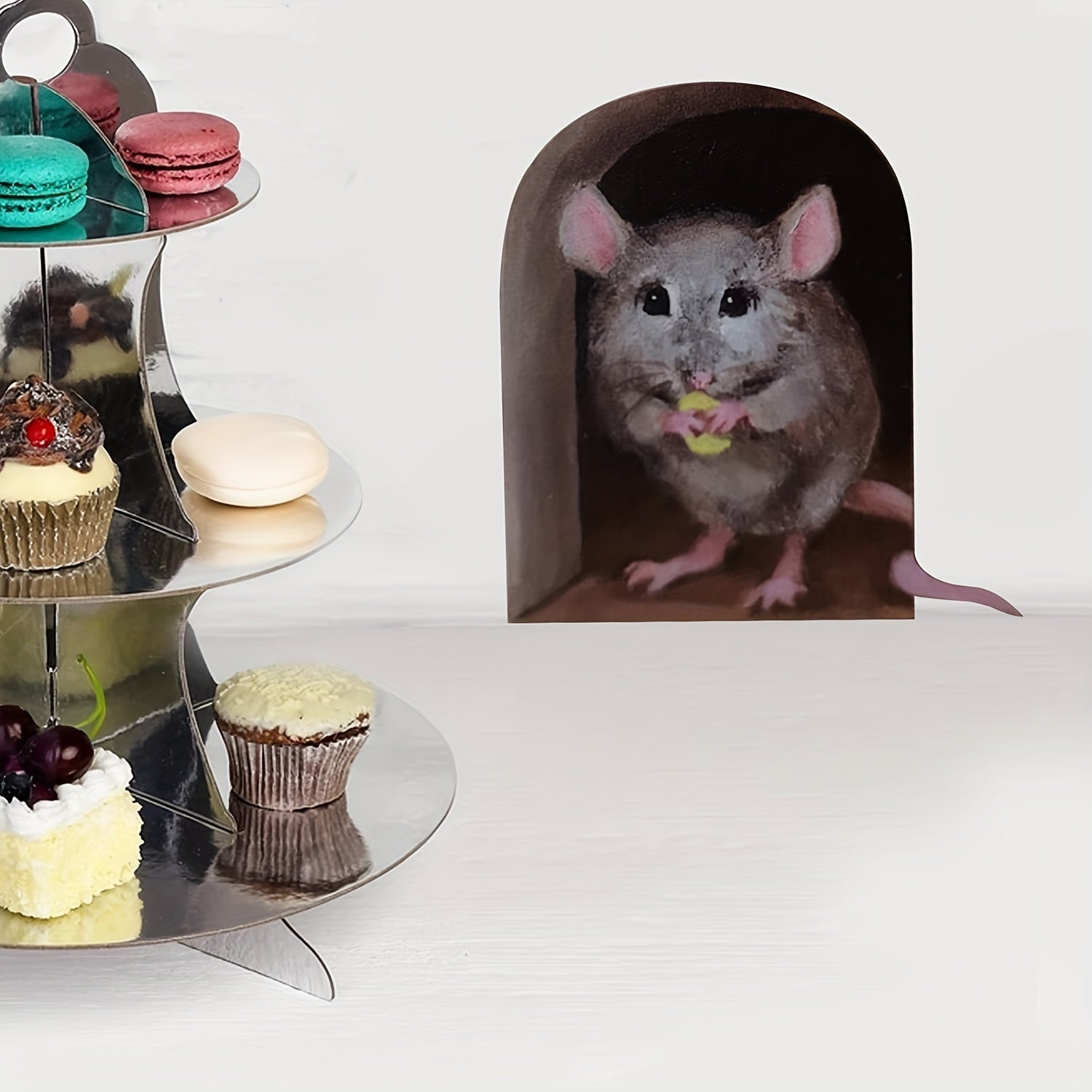 3D Mouse Hole Wall Decal for Home Nursery Wall Decor