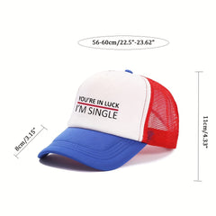 Men's Baseball Hat Hip Hop Summer Sunshade Mesh Cap Trucker Cap