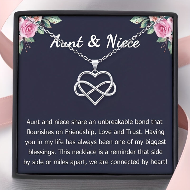 Infinity Heart Pendant Necklace Decorative Accessories Gift For Girls