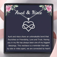 Infinity Heart Pendant Necklace Decorative Accessories Gift For Girls