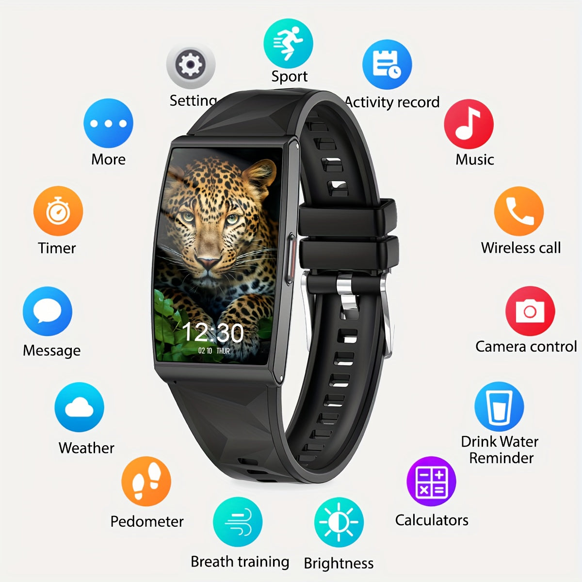 Unisex Smartwatch with Wireless Calling and HD Touchscreen Camera Control