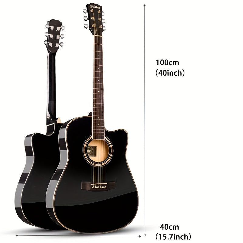 40 Inch Wooden Guitar Spruce Veneer Folk Guitar Instrument