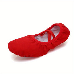 Girls Solid Slip On Ballet Shoes Anti Slip Soft Sole Dancing Practice Shoes
