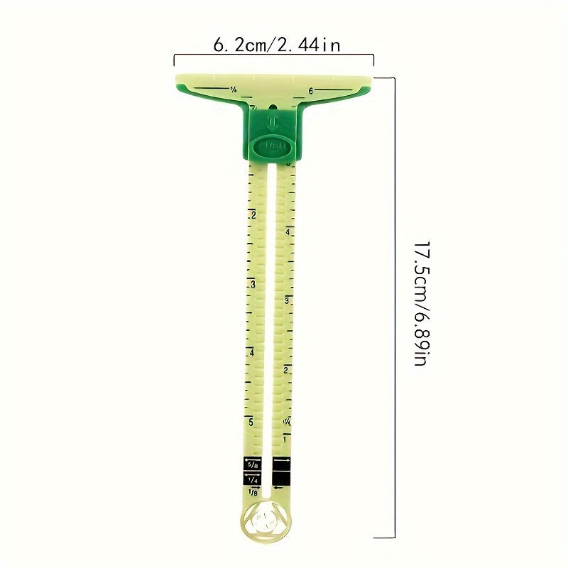 5 In 1 Sliding Gauge Multifunctional Quilting Ruler Drawing Sewing Measuring