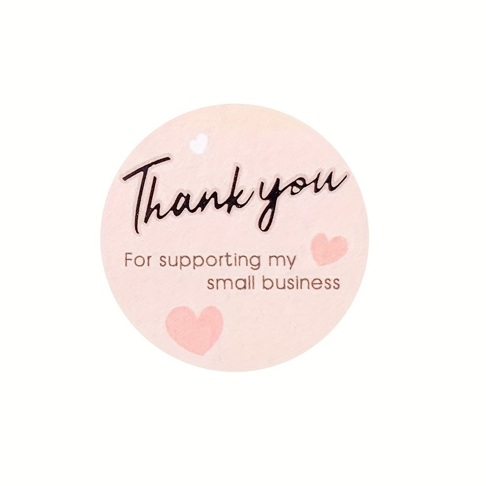 500pcs Thank You Small Business Sticker Round Holiday Gift Wrapping