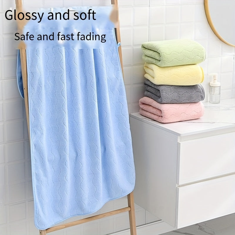Soft Coral Fleece Bath Towel, Absorbent, Skin-friendly, 27x56.5 inches